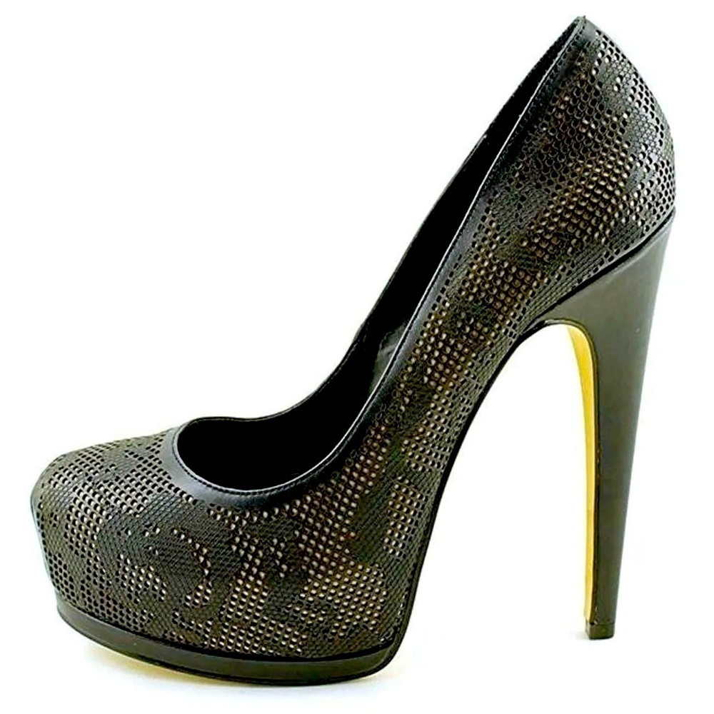 Madonna Truth Or Dare Black Lace Platform Stiletto Heels Size 9